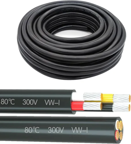 Miniatura 8 de Cable eléctrico de cobre estañado calibre 16, 3 conductores, cable de alimentación de audio de PVC trenzado, cable de altavoz