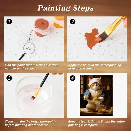 Miniatura 6 de NiArt Pintura por Números para Adultos Principiantes, Pintura por Números DIY sobre Lienzo para Niños, Kits de Pintura al Óleo para Regalo y Maid