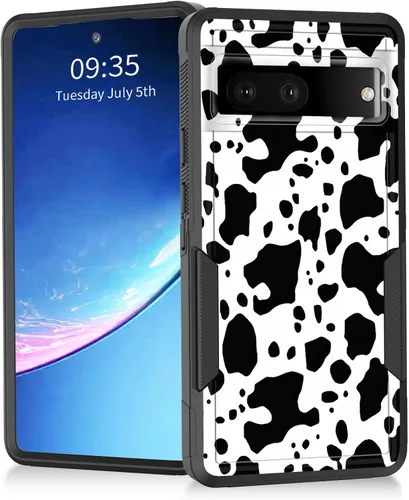 Miniatura 74 de Funda para Pixel 7a, resistente de doble capa híbrida de policarbonato duro de goma suave a prueba de golpes para Google Pixel 7A 6.1 pulgadas