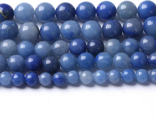 Miniatura 18 de 36 cuentas de calcedonia de jade rojo natural de 25/64 pulgadas (0.394 in), redondas sueltas, piedras preciosas energéticas curativas, para hacer