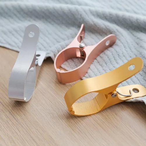 Miniatura 2 de Zerodeko Clips de alta resistencia, 2 clips para toallas de playa, resistentes al viento, abrazaderas de edredón de aleación de aluminio, clips