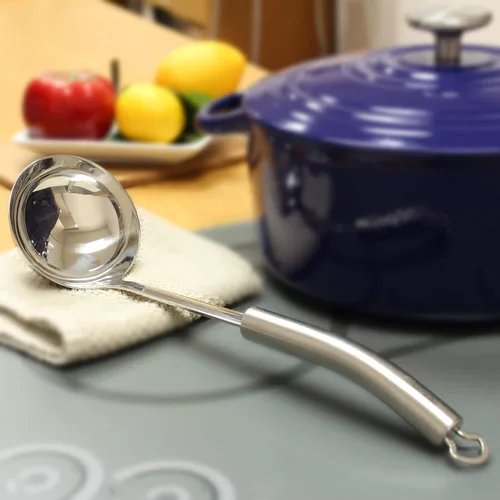 Miniatura 4 de Chantal Utensilios para cucharón de sopa, 4 onzas, acero inoxidable pulido