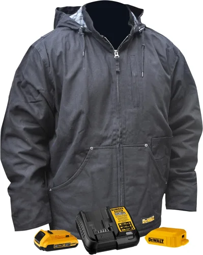 DEWALT Chaqueta de concha suave calentada ligera DEWALT Juego de chaqueta de concha suave calentada ligera Negro