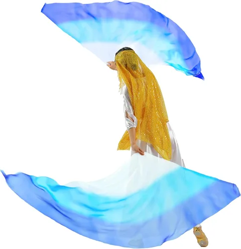 Miniatura 9 de Set de Banderas de Adoración MUNAFIE (2 Banderas + 2 Varillas Telescópicas + 1 Bolsa de Almacenamiento), banderas de adoración para danza en la Azul