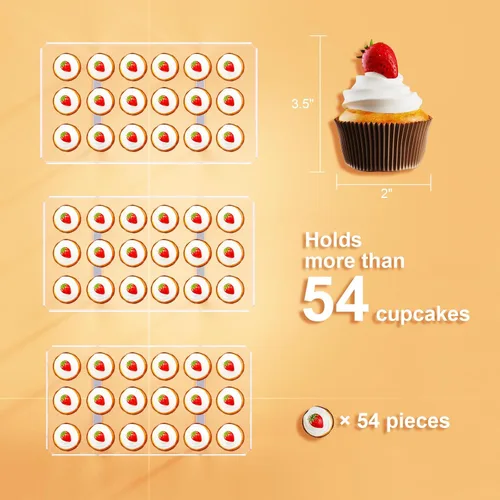 Miniatura 6 de Bakzon Soporte de 3 piezas para cupcakes, juego de mesa de postres de acrílico transparente con patas de soporte de hierro para cumpleaños