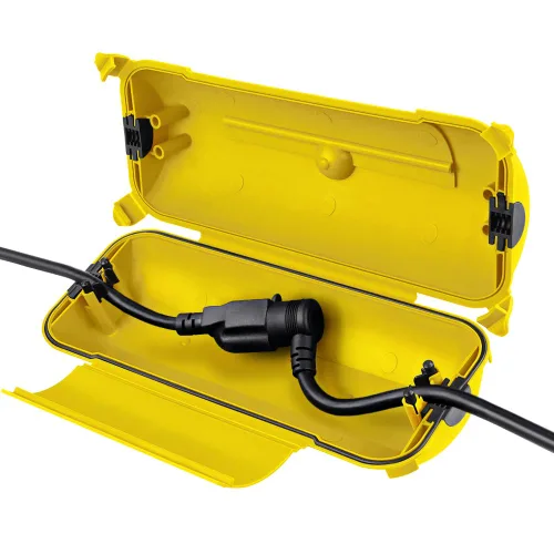Miniatura 19 de Flemoon [Paquete de 3] Cubierta de cable de extensión para exteriores, impermeable, resistente a la intemperie, caja de conexión eléctrica