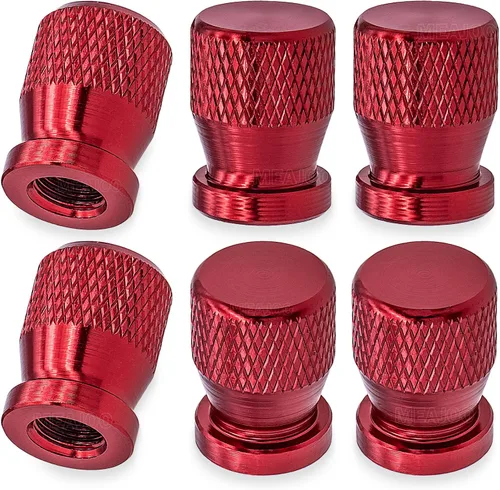 Miniatura 68 de 4 piezas de tapas de válvula de rueda con forma de punta, válvula de rueda de aleación de aluminio con punta, tapas de aire universales a prueba