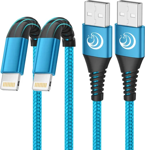Miniatura 14 de Aioneus Cable de carga para iPhone de 3 pies, paquete de 3 cables Lightning con certificación MFi, cable de carga rápida de nailon trenzado
