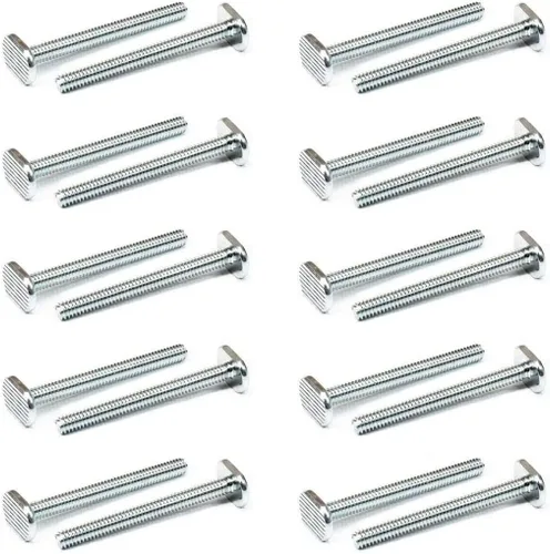 Miniatura 10 de POWERTEC Paquete de 20 pernos de riel en T de 5/16"-18 para pista en T, pernos de ranura en T de 1-1/2 pulgadas de largo para pista en T universal