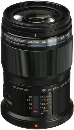 OM SYSTEM Olympus M.Zuiko Digital ED 60mm F2.8 Macro para cámara del sistema Micro Cuatro Tercios, diseño sellado contra el clima, interruptor de