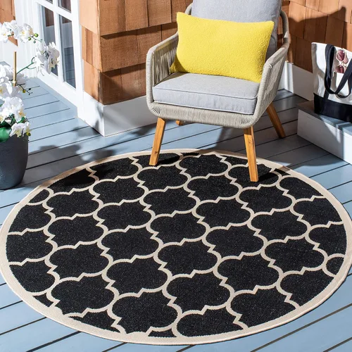 Miniatura 12 de SAFAVIEH Courtyard Collection - Alfombra decorativa de 2 x 3 pies 7 pulgadas, verde oscuro y beige, no desprende pelusa y de fácil cuidado