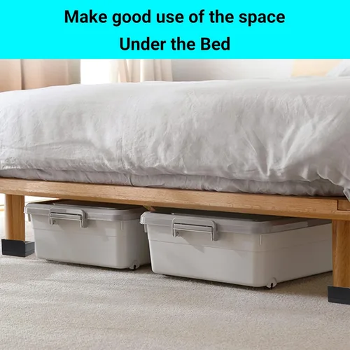 Miniatura 4 de Flechazo Paquete de 8 elevadores de muebles para cama, 2 o 4 pulgadas, resistentes, ajustables, con alfombrillas antideslizantes para cama