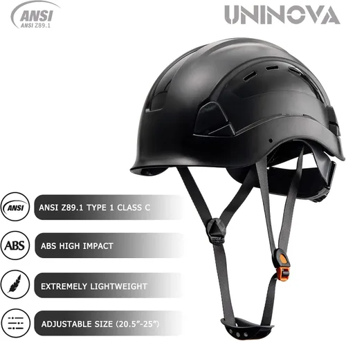 Miniatura 4 de Hard Hat Construction OSHA Safety Helmet 6 Pt Suspension Adjustable Suspension Cascos De Construccion
