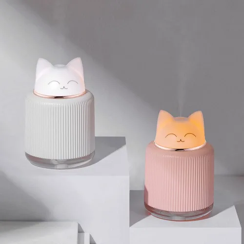Miniatura 4 de Mini Humidificador - Lindo Humidificador de Niebla con Gato para Dormitorio de Niños, Pequeño Humidificador Ultrasónico para Hogar, Coche, Oficina