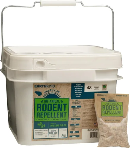 Miniatura 9 de EarthKind Fresh Cab - Repelente de roedores y cápsula de bolsa – Repelente botánico de roedores y ratones – Hecho con fibras vegetales y aceites