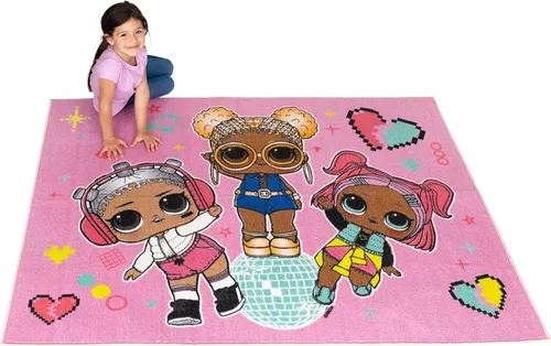 Franco Alfombra antideslizante para habitación de niños, 69 x 52 pulgadas, LOL Surprise ¡Lol Sorpresa!
