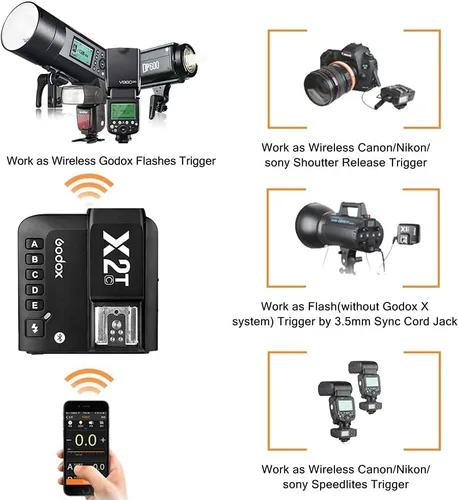 Miniatura 4 de GODOX X2T-C TTL Trigger Flash para Canon EOS Cámaras 1/8000s HSS TTL Función Manual Disparador con paño limpio