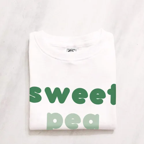Miniatura 2 de The Spunky Stork Sweet Pea algodón orgánico niño camiseta