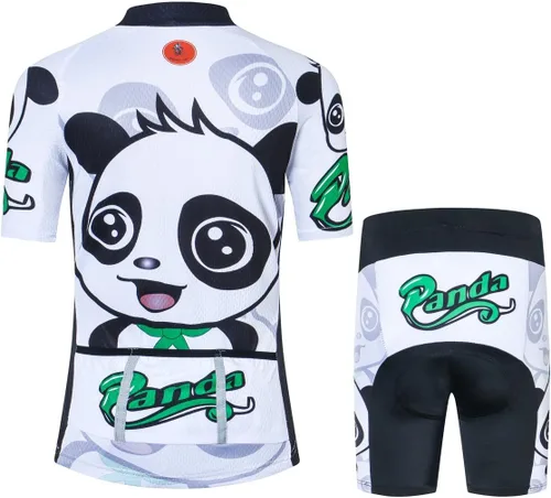 Miniatura 2 de Camiseta de ciclismo para niños, manga corta, caricaturas, para bicicleta de montaña, conjunto de camisetapantalón corto para niñas y niños