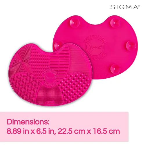 Miniatura 8 de Sigma Beauty Sigma Spa® Express Brush Cleaning Mat (rosa) - Alfombrilla de limpieza de brochas de maquillaje de silicona con ventosas para limpiar