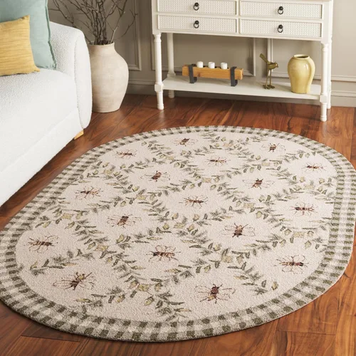Miniatura 11 de SAFAVIEH Chelsea Collection - Alfombra decorativa de 1 pies 8 pulgadas x 2 pies 6 pulgadas, color negro, lana de campo francesa enganchada a mano