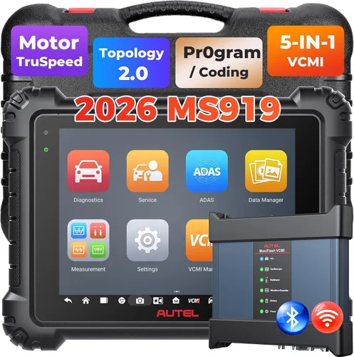 Autel MaxiSys MS919 J2534 Prog, ram, D-PDU RP1210, ECU C0.ding, más de 40 servicios calientes, topología, AutoScan 2.0, escáner inteligente Autel de