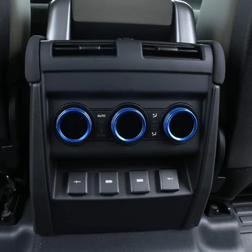 Anillos de ajuste de aire acondicionado trasero para Land Rover Defender 110 2020 accesorios de coche (azul)