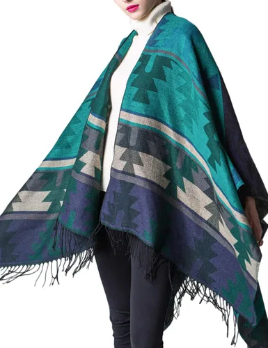 Miniatura 3 de xxxiticat Chal para mujer, diseño de cachemira, chal, poncho y bufanda