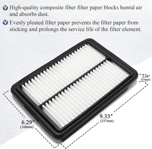 Miniatura 4 de Filtro de aire del motor CA12057 para Hyundai 17-20 Elantra, 18-20 Elantra GT, 18-22 Kona, 19-21 Veloster/KIA 19-23 Forte, 20-22 Forte5, 20-22 Soul