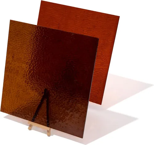Miniatura 8 de Lanyani Hojas de vitrales transparentes de 12 x 12 pulgadas, vidrio de arte catedral para proyectos de vitrales, manualidades de mosaico, 2 hojas