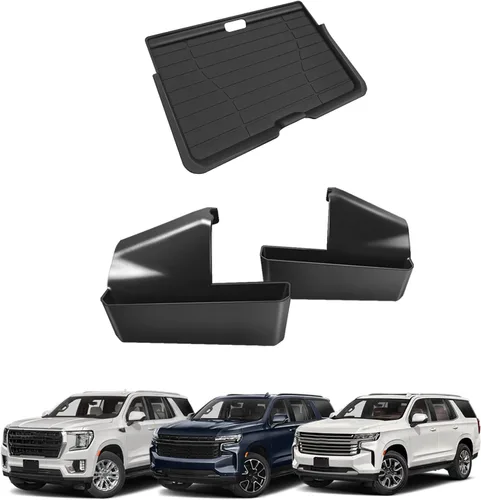 Miniatura 9 de Muslogy Caja de Almacenamiento para Tablero Compatible con GMC Yukon Chevy Tahoe Suburban 2021 2022 2023 2024 Accesorios Inserto Detrás de Pantalla