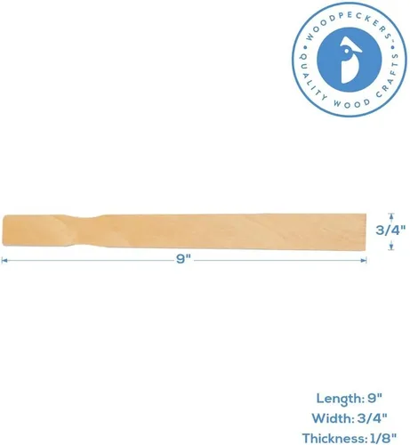 Miniatura 5 de Palos de pintura de 9 pulgadas, caja de 25 agitadores de pintura de madera dura, paletas de mezcla de madera para epoxi o resina, marcadores