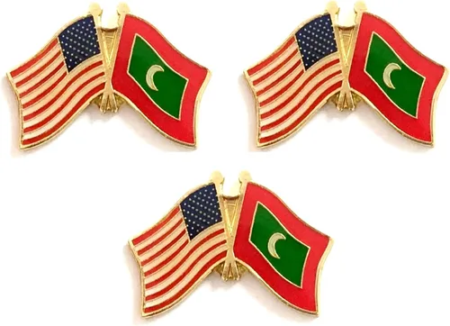 Miniatura 133 de 3 Pines de solapa con banderas de Estados Unidos y países internacionales, paquete de 3 pines dobles con diseño de banderas de Estados Unidos