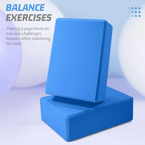 Miniatura 7 de Bloques de yoga 2024, paquete de 2 bloques de yoga de espuma EVA, sin látex, bloques de ejercicio antideslizantes, accesorios de yoga para pilates