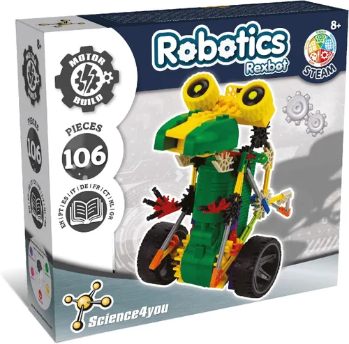 Miniatura 10 de Science4you Robotics Alfabot - Kit de construcción de robots para niños, 238 piezas, construye tus propios robots y hazlos mover, 3 robots