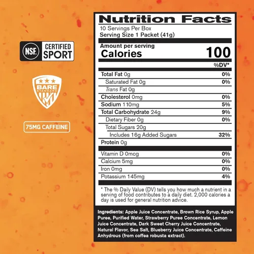 Miniatura 2 de BARE PERFORMANCE NUTRITION, BPN Go Gel Endurance, 24g de hidratos de carbono y 100 calorías por paquete, gel para correr vegano + sin gluten, 10