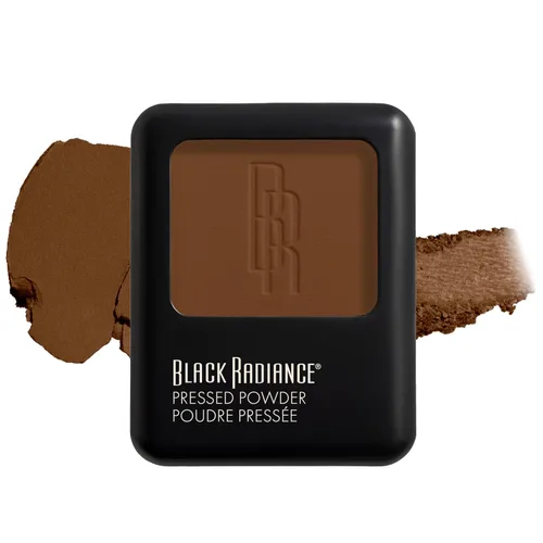 Miniatura 16 de Black Radiance Polvo prensado, acabado mate rico en pigmentos para tonos de piel claros, compacto absorbente de aceite con espejo y esponja