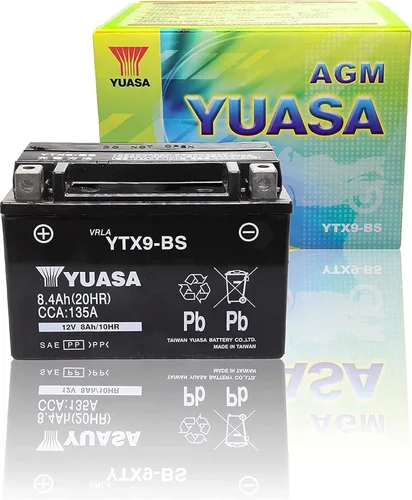 Miniatura 4 de Yuasa YUAM329BS YTX9-BS Batería AGM sin mantenimiento con paquete de ácido