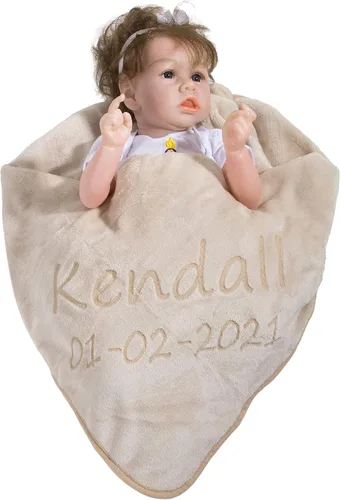 Miniatura 2 de Cobija de franela personalizada para bebé unisex con animalito de adorno, cobertor de seguridad para recién nacidos, regalo para bebé con su nombre