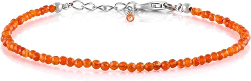 Miniatura 28 de InfinityGemsArt Natural Stone Beads Dainty Bracelet Jewelry for Women, Crystals and Gemstones Birthstone 925 Sterling Silver Chain 8 inch Gifts For