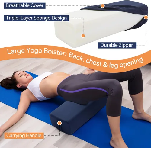 Miniatura 3 de MABOZOO Almohada de yoga de 2 piezas Azul