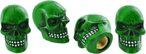 Miniatura 4 de Tapas de Llanta de Coche con Calavera Tapas de Rueda de Bicicleta Esqueleto Cubiertas de Vástago de Válvula de Aire para la Mayoría de Vehículos