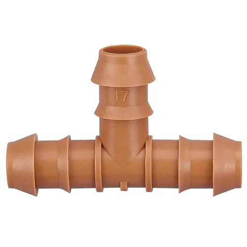 24 piezas de accesorios en T de púas para riego por goteo para tubos de 1/2 pulgada (0.600 pulgadas de diámetro interior) – Camisetas de goteo