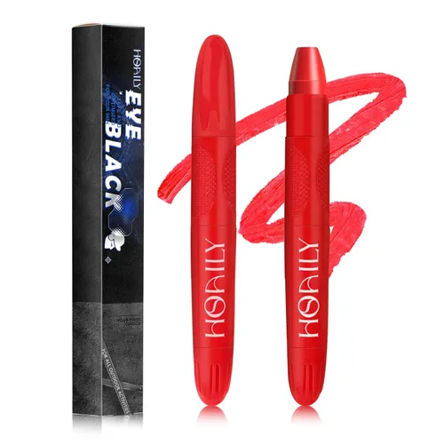 Miniatura 8 de HOSAILY Palo negro de ojos, pintura facial deportiva para softbol, béisbol, fútbol, lacrosse, crema de larga duración, pintura facial y corporal