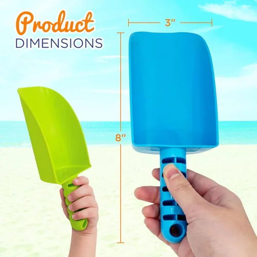 Miniatura 5 de 4E's Novelty Pala de arena para niños a granel, paquete de 12 palas de playa de plástico resistente, para plantar, excavar y herramienta de jardín