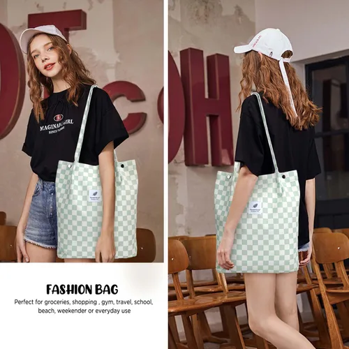 Miniatura 181 de Ayieyill - Bolsa de pana para mujer y niña, con correa de lona para colgar al hombro, bolsa con bolsillo