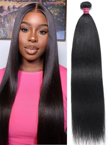 Nadula 12A Yaki - 1 paquete de cabello humano lacio Yaki de 8 pulgadas, extensiones de cabello humano virgen 100% sin procesar para mujeres, color