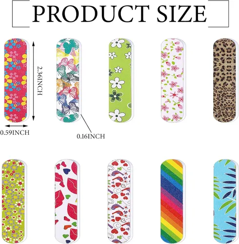 Miniatura 2 de Sumind Paquete de 100 Limas de Uñas de Doble Cara Tableros de Esmeril Herramientas de Manicura (2.36 x 0.59 x 0.16 Pulgadas)