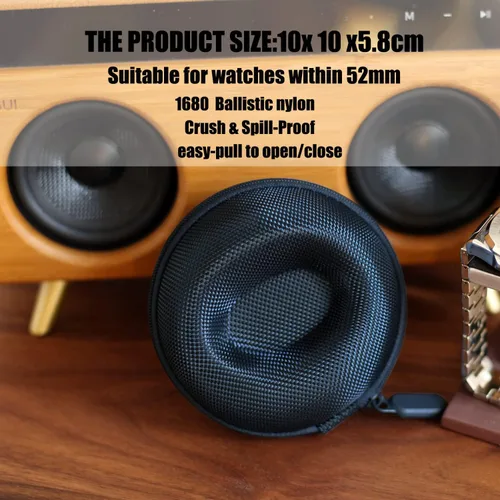 Miniatura 3 de Caja de viaje para relojes Besforu para hombres y mujeres, caja de almacenamiento portátil y organizador para un solo reloj, para relojes de pulsera