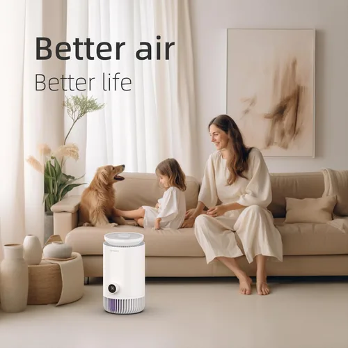 Miniatura 2 de Combo de purificador de aire y humidificador para dormitorio, purificador de aire HEPA 2 en 1 con humidificador evaporativo, sistema de aire